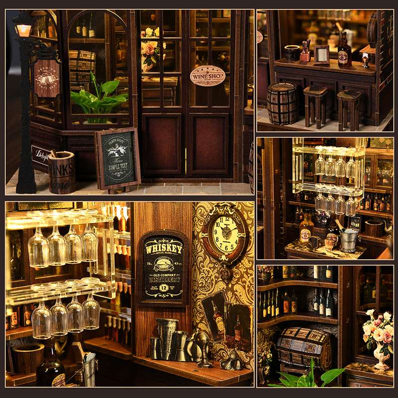 Vintage Tavern Bar Miniature House Kit