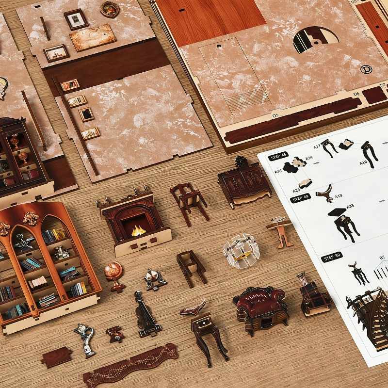 Vintage Library Study DIY Book Nook Kit