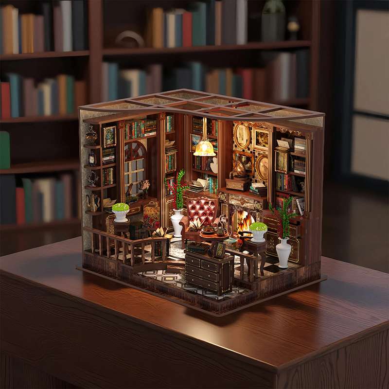 Vintage Study Room DIY Book Nook Kit