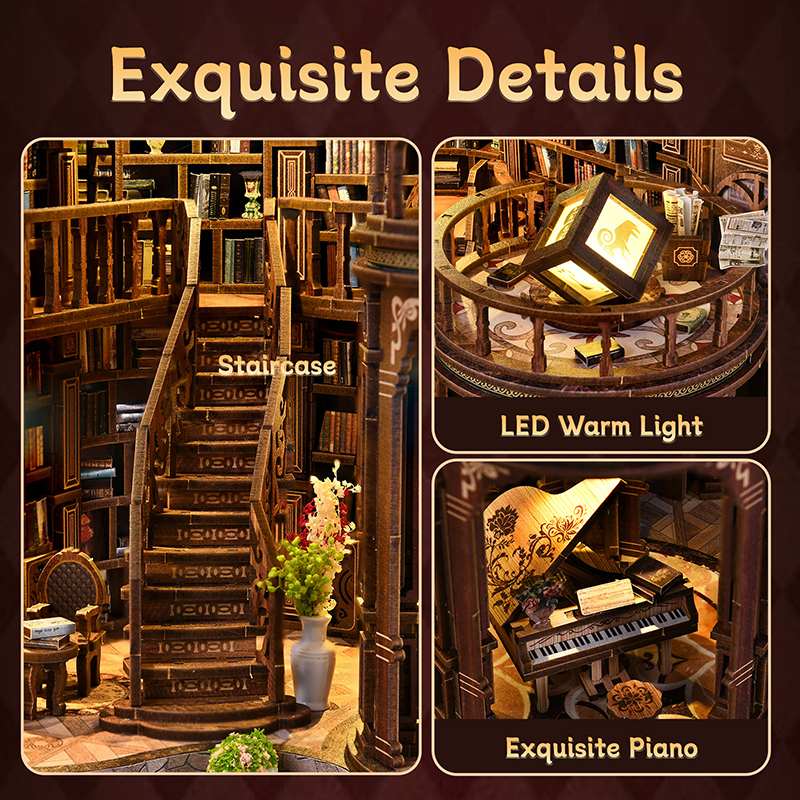 Grand Library Hall DIY Book Nook Kit